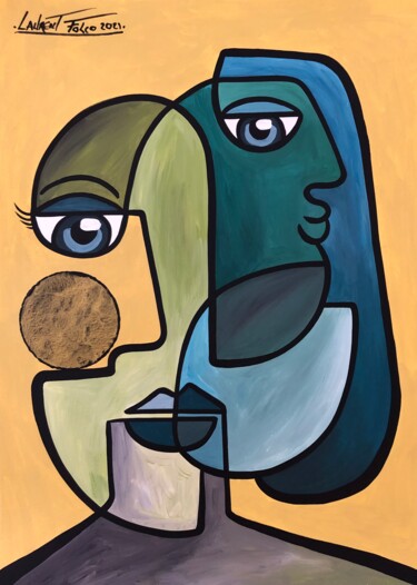 Pintura intitulada "Confusion" por Laurent Folco, Obras de arte originais, Acrílico