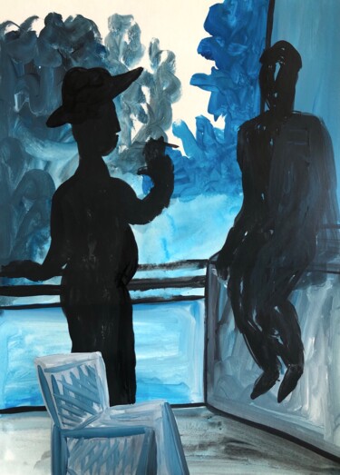 Pittura intitolato "A contre-jour." da Laurent Folco, Opera d'arte originale, Acrilico