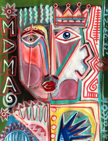 Painting titled "M-D-M-A" by Laurent Folco, Original Artwork, Acrylic
