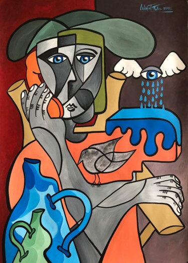 Peinture intitulée "Pleurer sur mon épa…" par Laurent Folco, Œuvre d'art originale, Acrylique