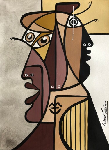 Peinture intitulée "Swietenia Mahogani" par Laurent Folco, Œuvre d'art originale, Acrylique