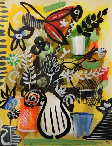 Peinture intitulée "flowers" par Laurent Folco, Œuvre d'art originale, Acrylique
