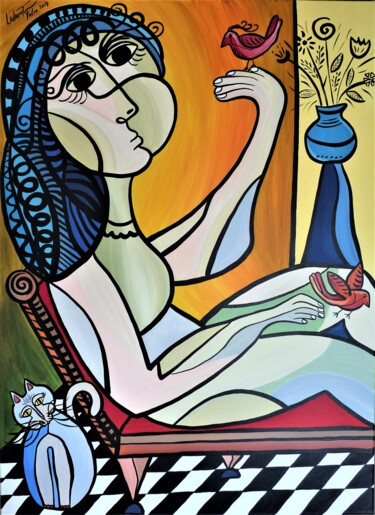 Painting titled "La méridienne." by Laurent Folco, Original Artwork, Acrylic