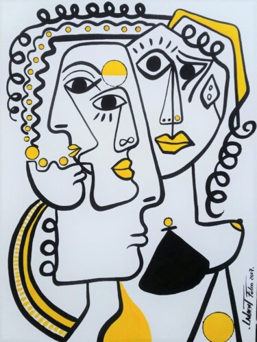 Painting titled "Week-End à Bamako" by Laurent Folco, Original Artwork, Acrylic