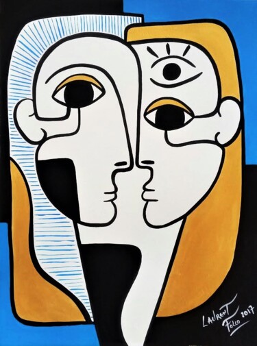 Painting titled "L'égyptienne" by Laurent Folco, Original Artwork, Acrylic