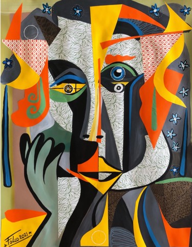 Mère universelle. Pintura titulada "Mère universelle." por Laurent Folco, Obra de arte original, Acrílico