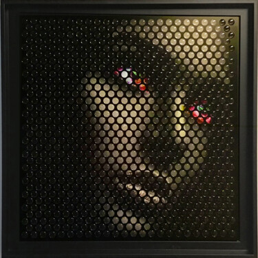 Painting titled "LOOK" by Laurent Gros, Original Artwork, Digital Painting Mounted on Aluminium