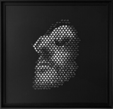 Картина под названием "LEON" - Laurent Gros, Подлинное произведение искусства, Цифровая фотография Установлен на Металл