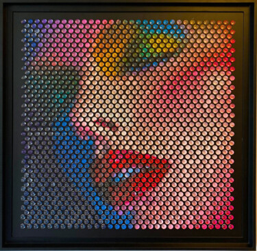 Peinture intitulée "KISS ME" par Laurent Gros, Œuvre d'art originale, Peinture numérique Monté sur Aluminium