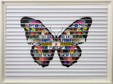 Collages titled "MAX" by Laurent Gros, Original Artwork, Collages Mounted on Aluminium