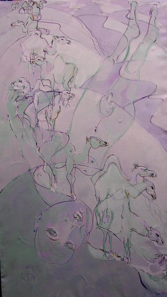 Pintura intitulada "sahara" por Laurent Hunzinger, Obras de arte originais, Acrílico