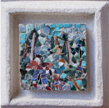 Sculpture titled "Nature habitée 1" by Laurent Hunzinger, Original Artwork, Mosaic