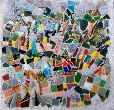 Escultura titulada "3 enfants" por Laurent Hunzinger, Obra de arte original, Mosaico