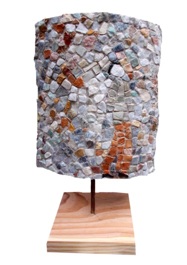 Sculpture titled "Chemin faisant" by Laurent Hunzinger, Original Artwork, Mosaic