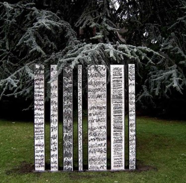Скульптура под названием "Ecritures" - Laurent Hunzinger, Подлинное произведение искусства, Мозаика