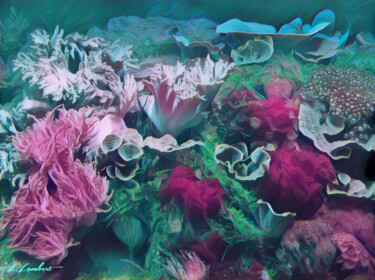 Цифровое искусство под названием "Aquarium marin" - Laurent Lambert, Подлинное произведение искусства, Фотомонтаж