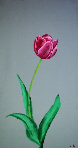 Peinture intitulée "Tulipe" par Laurent Leblanc, Œuvre d'art originale, Acrylique