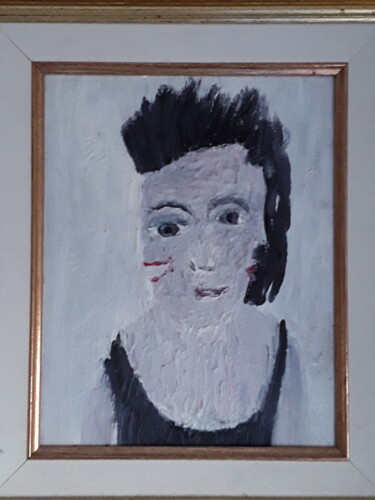 Painting titled "Portrait homme femme" by Laurent Lelay, Original Artwork, Oil