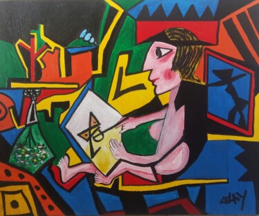Painting titled "La muse" by Laurent Lelay, Original Artwork, Acrylic