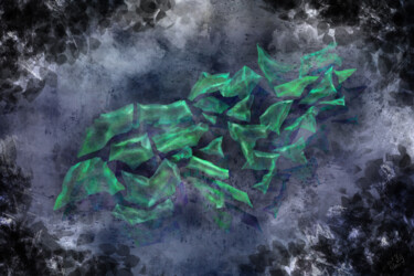 Digital Arts titled "stella crystal testa" by Laurent Lenoir, Original Artwork, Digital Painting
