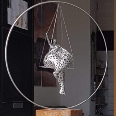 Escultura intitulada "L'insouciante" por Laurent Maëro, Obras de arte originais, Metais