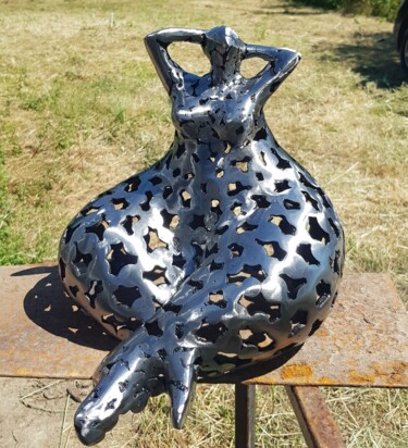 Скульптура под названием "Bain Turc ( bras le…" - Laurent Maëro, Подлинное произведение искусства, Нержавеющая сталь