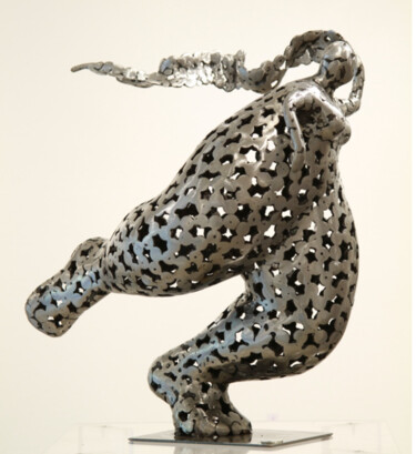 Sculpture titled "Evanescance ( petit…" by Laurent Maëro, Original Artwork, Stainless Steel