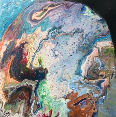 Peinture intitulée "Blue Planet" par Laurent Magrez (LMag), Œuvre d'art originale, Acrylique