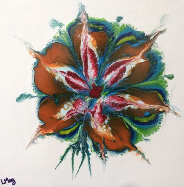 Peinture intitulée "Beautiful Flower" par Laurent Magrez (LMag), Œuvre d'art originale, Acrylique Monté sur Châssis en bois