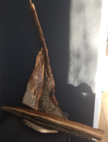 Rzeźba zatytułowany „mon bateau” autorstwa Laurent Malouvet, Oryginalna praca, Drewno