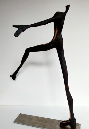 Sculpture intitulée "L'enjambée" par Laurent Malouvet, Œuvre d'art originale, Bois