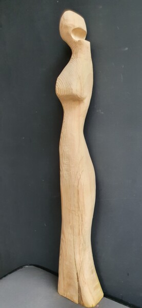 Skulptur mit dem Titel "Femme" von Laurent Malouvet, Original-Kunstwerk, Holz