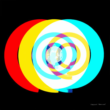 Arte digital titulada "spirales" por Laurent Maruani, Obra de arte original, Pintura Digital Montado en Metal