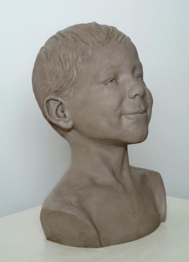 Sculpture intitulée "Enfant" par Laurent Mc, Œuvre d'art originale, Argile