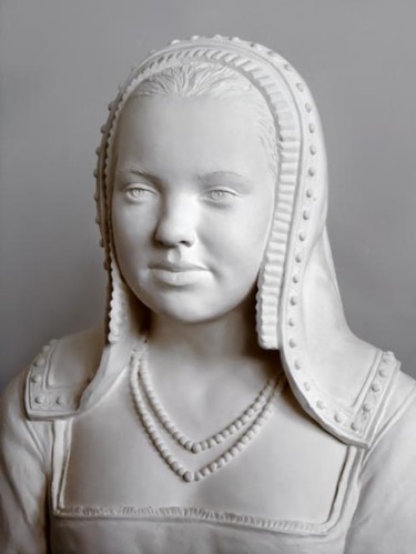 Sculpture intitulée "Jeune fille sous le…" par Laurent Mc, Œuvre d'art originale, Autre