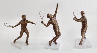 Sculpture intitulée "Joeurs de tennis" par Laurent Mc, Œuvre d'art originale, Autre