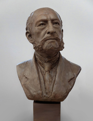 Sculpture intitulée "Emile Cartailhac" par Laurent Mc, Œuvre d'art originale, Plâtre