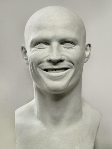 Sculptuur getiteld "Portrait" door Laurent Mc, Origineel Kunstwerk, Gips