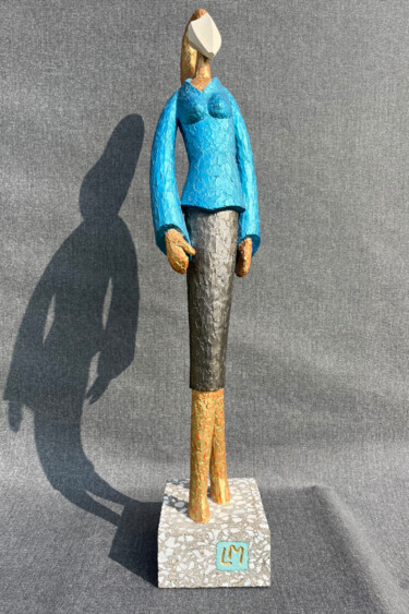 Sculpture titled "Adèle" by Laurent Messager, Original Artwork, Cement