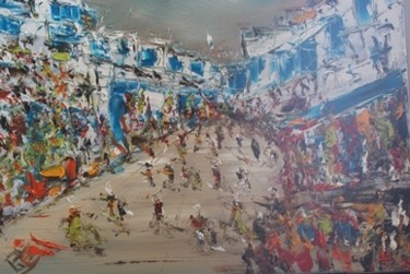 Painting titled "rue de sidi bou said" by Laurent Pate, Original Artwork