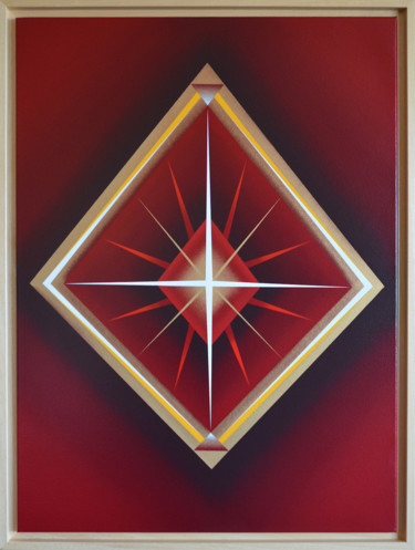 Painting titled "Triforce 3" by Laurent Peybernes, Original Artwork, Spray paint