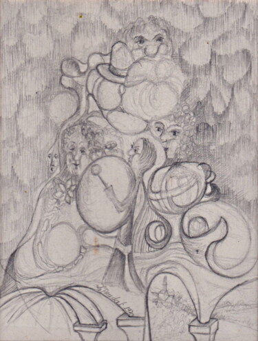 Drawing titled "12a dessin" by Laurent Pradat, Original Artwork, Pencil