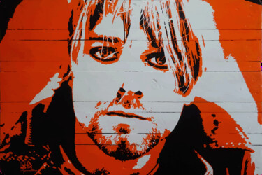 Painting titled "Kurt Cobain" by Laurent Roybet, Original Artwork, Acrylic