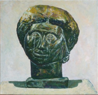 Peinture intitulée "bronze de giacomett…" par Laurent Wicker, Œuvre d'art originale