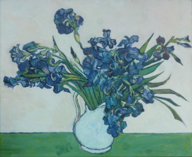 Peinture intitulée "Iris_huile-sur-toil…" par Laurent Wicker, Œuvre d'art originale