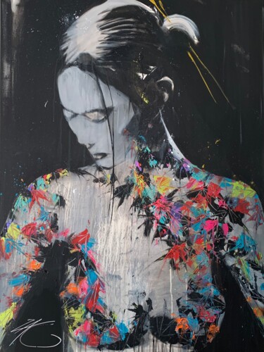 Painting titled "« LOST ON YOU »" by Laurent Zagarri, Original Artwork, Acrylic Mounted on Wood Stretcher frame