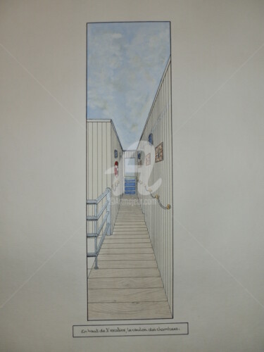 Artisanat intitulée "Couloirs étage, déc…" par Laurent Berthe, Œuvre d'art originale