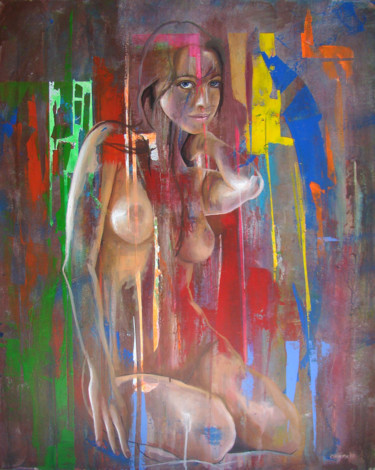 Painting titled "Rouille et fluoresc…" by Laurent Chimento, Original Artwork