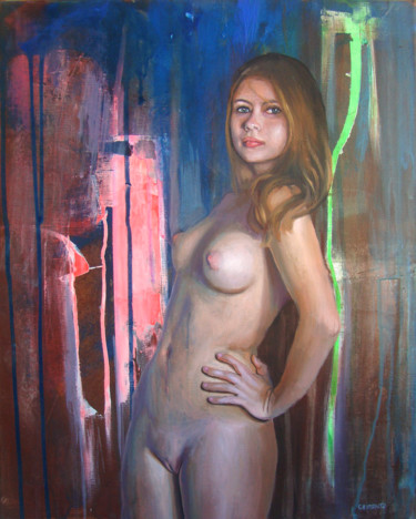 Peinture intitulée "Nudité, ZX403" par Laurent Chimento, Œuvre d'art originale