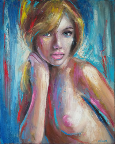 Painting titled "Oléna.jpg" by Laurent Chimento, Original Artwork, Oil